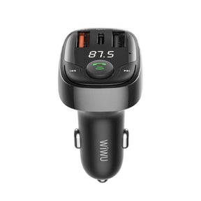 Wiwu PC600 36W Hızlı Şarj Destekli Dijital Göstergeli Bluetooth FM Transmitter