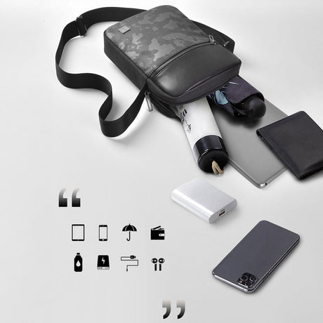 Wiwu Salem Serisi Sling Su Geçirmez Polyester Kumaş Çapraz Askılı Vücut Çantası