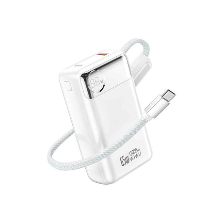 Wiwu T132 Power Plus Serisi Type-C Kablolu PD Powerbank 65W 12000mAh