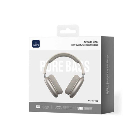 Wiwu TD-13 Airbuds Max Pure Bass Özellikli Kulak Üstü Bluetooth Kulaklık v6.0