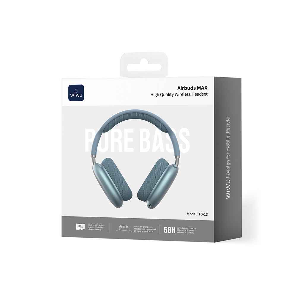 Wiwu TD-13 Airbuds Max Pure Bass Özellikli Kulak Üstü Bluetooth Kulaklık v6.0