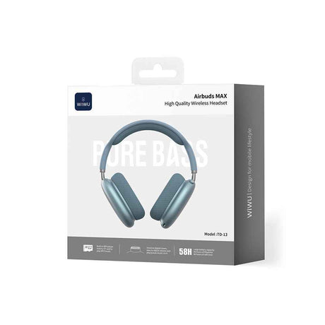 Wiwu TD-13 Airbuds Max Pure Bass Özellikli Kulak Üstü Bluetooth Kulaklık v6.0