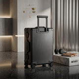 Wiwu Warriors Carbon Serisi Parmak İzi Kilitli Kevlar Aramid Fiber Tekerlekli Bavul 20 İnç
