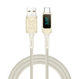 Wiwu Wi-C038 Titan Serisi USB-A to Type-C 6A 66W LED Dijital Göstergeli Şarj ve Data Kablosu 1.2M