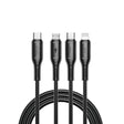 Wiwu Wi-C046E Starlink Serisi 3in1 USB-C to Lightning – Type-C – Micro Şarj ve Data Kablosu 60W 1.2M