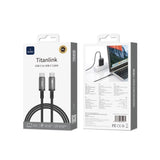 Wiwu Wi-C058 Titanlink Serisi Type-C to Type-C Hızlı Şarj Özellikli Data ve Şarj Kablosu 240W 1.5M
