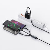 Wiwu Wi-C060 Titanlink Serisi 3in1 Type-C to Lightning – 2xType-C Örgülü Şarj ve Data PD Kablo 60W 1.2m