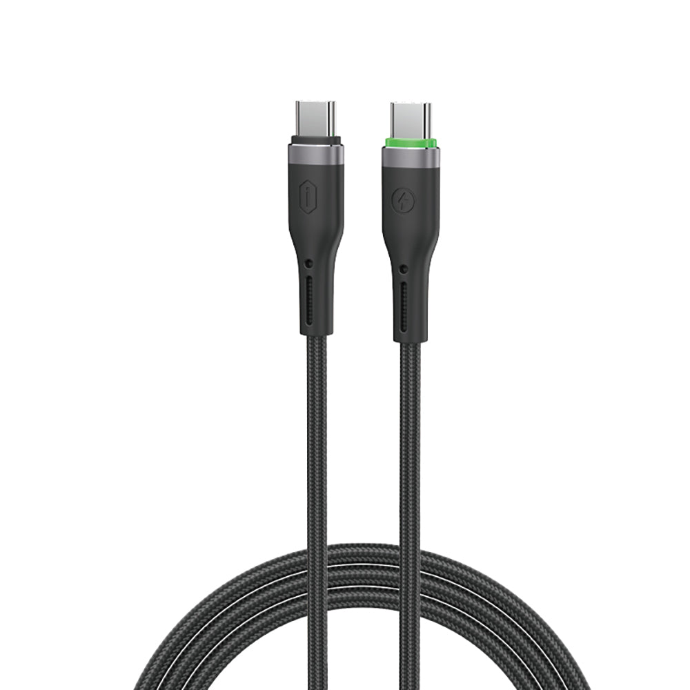 Wiwu Wi-C069 Orginlink Serisi LED Göstergeli Type-C to Type-C Hızlı Şarj Özellikli PD Data ve Şarj Kablosu 60W 1M