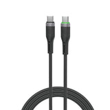 Wiwu Wi-C069 Orginlink Serisi LED Göstergeli Type-C to Type-C Hızlı Şarj Özellikli PD Data ve Şarj Kablosu 60W 1M
