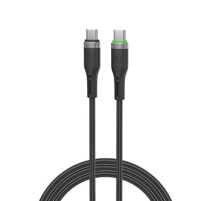 Wiwu Wi-C069 Orginlink Serisi LED Göstergeli Type-C to Type-C Hızlı Şarj Özellikli PD Data ve Şarj Kablosu 60W 1M