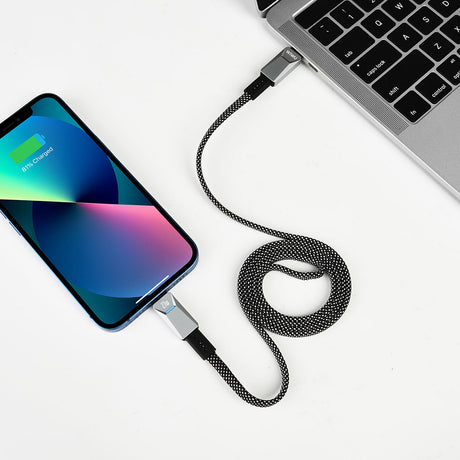 Wiwu Wi-C077 Cyberlink Serisi Type-C to Lightning Hızlı Şarj Özellikli Data ve Şarj Kablosu 27W 1M