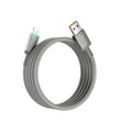 Wiwu Wi-C081 Maglink Serisi Işıklı Magnetik USB-A to Lightning Işıklı Hızlı Şarj Özellikli Data ve Şarj Kablosu 1M