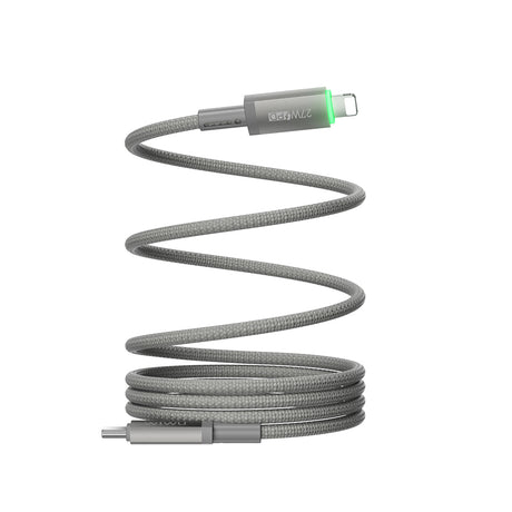Wiwu Wi-C083 Maglink Serisi Işıklı Magnetik Type-C to Lightning PD Hızlı Şarj Özellikli Data ve Şarj Kablosu 27W 1M