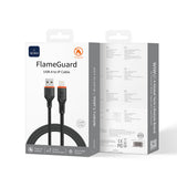 Wiwu Wi-C095 FlameGuard Serisi USB-A to Lightning Data ve Şarj Kablosu 1.2M