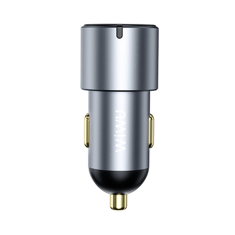 Wiwu Wi-CC032 Nano Pro Serisi Dual Type-C + USB-A Hızlı Şarj Özellikli Akım Korumalı Araç Şarj Aleti PD VE QC3.0 60W