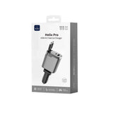 Wiwu Wi-CC034 Type-C + USB-A Hızlı Şarj Özellikli GaN Teknolojili Dahili Kablolu Araç Şarj Aleti 11W