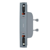 Wiwu Wi-DS001 Tesla Uyumlu Type-C Lightning USB-A Akıllı Araç İçi Şarj İstasyonu 60W