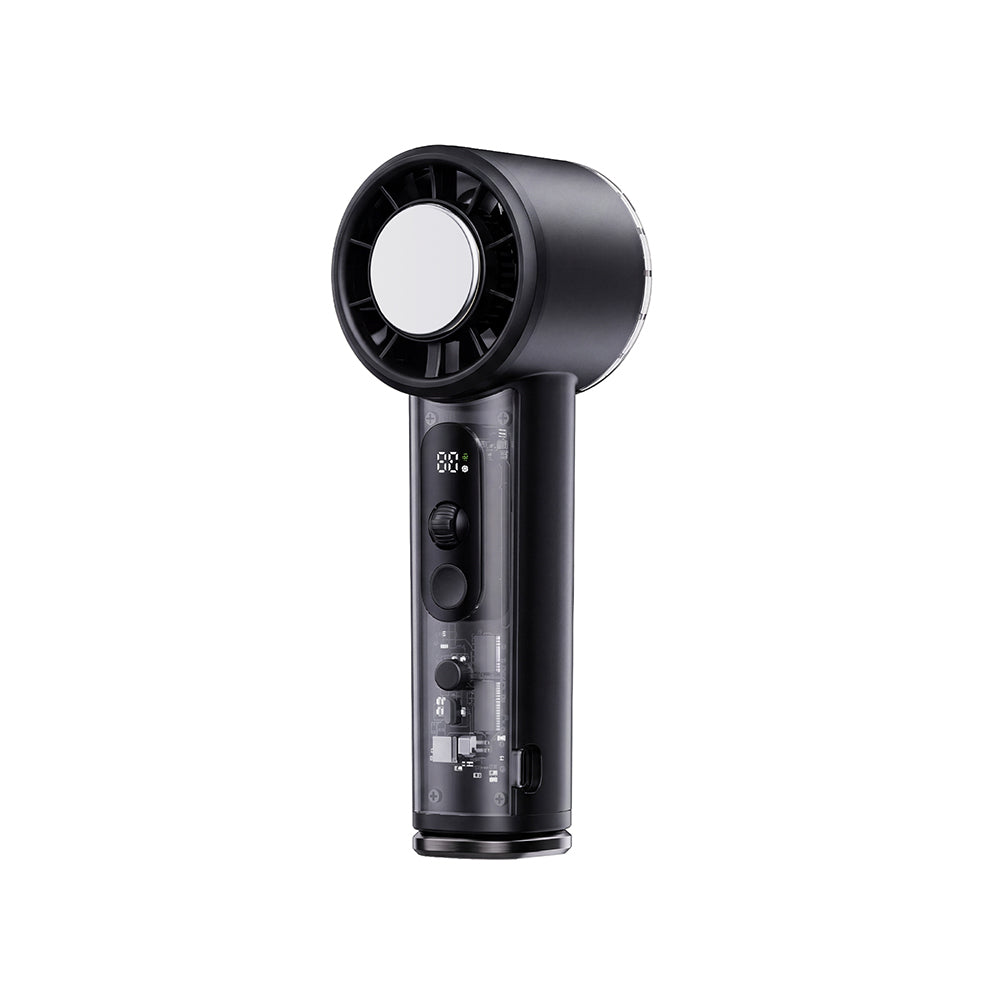 Wiwu Wi-FS019 Ice Engine Turbo Fan Serisi Dijital LED Göstergeli Şeffaf Tasarım Portatif Soğutucu El Fanı