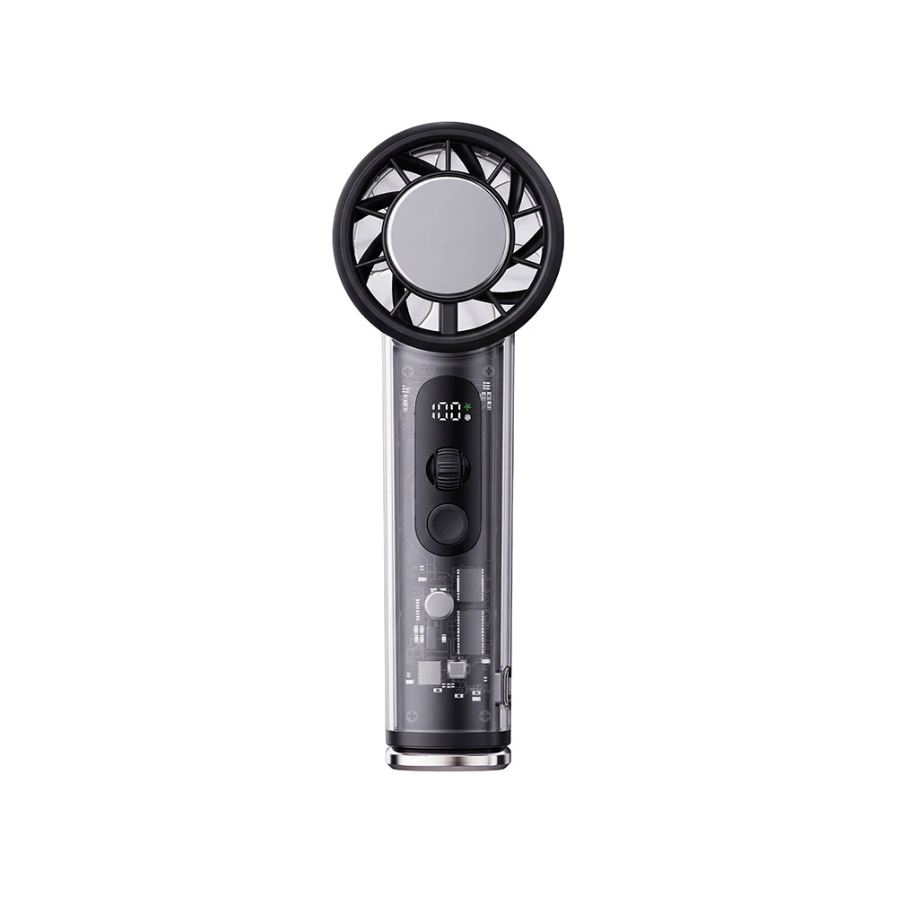 Wiwu Wi-FS019 Ice Engine Turbo Fan Serisi Dijital LED Göstergeli Şeffaf Tasarım Portatif Soğutucu El Fanı