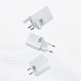 Wiwu Wi-G008 Essen Serisi GaN Tech PD Hızlı Şarj Başlığı Type-C to Type-C PD 30W Kablolu Şarj Seti