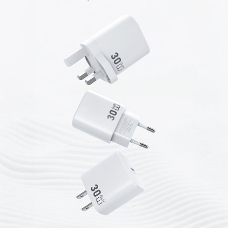 Wiwu Wi-G008 Essen Serisi GaN Tech PD Hızlı Şarj Başlığı Type-C to Type-C PD 30W Kablolu Şarj Seti