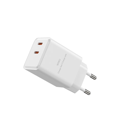 Wiwu Wi-G025 Cube Serisi Dual Type-C PD GaN Teknolojili Hızlı Şarj Başlığı 45W