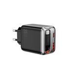 Wiwu Wi-G029 Helix Serisi GaN Teknolojili Hızlı Şarj Başlığı USB-A to Type-C PD 35W Type-C Kablolu Şarj Seti