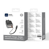 Wiwu Wi-G029 Helix Serisi GaN Teknolojili Hızlı Şarj Başlığı USB-A to Type-C PD 35W Type-C Kablolu Şarj Seti