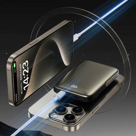 Wiwu Wi-P018 Elite Serisi Led Ekranlı M-safe Powerbank Wireless 15W 10000mAh