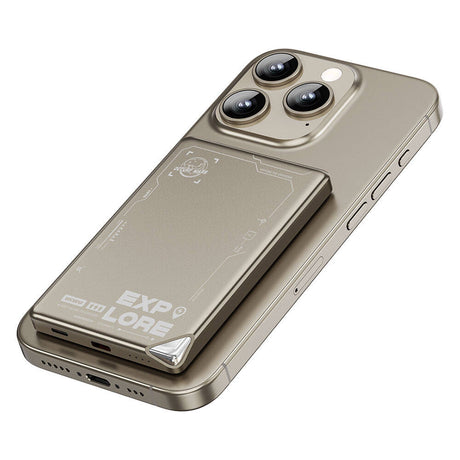 Wiwu Wi-P019 Ultra-Thin Explore Serisi Led Göstergeli Wireless M-safe Powerbank 15W 5000mAh