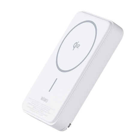 Wiwu Wi-P031 Qi2 Şarj Teknolojili LED Işık Göstergeli Standlı 30W Taşınabilir M-safe Wireless Powerbank 10.000mAh