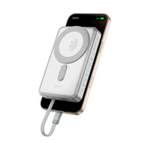 Wiwu Wi-P056 Taşınabilir Wireless Şarj ve PD Hızlı Şarj Özellikli Powerbank 15W 10000mAh
