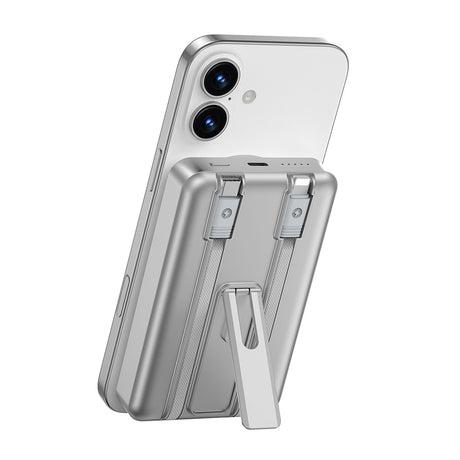 Wiwu Wi-P056 Taşınabilir Wireless Şarj ve PD Hızlı Şarj Özellikli Powerbank 15W 10000mAh