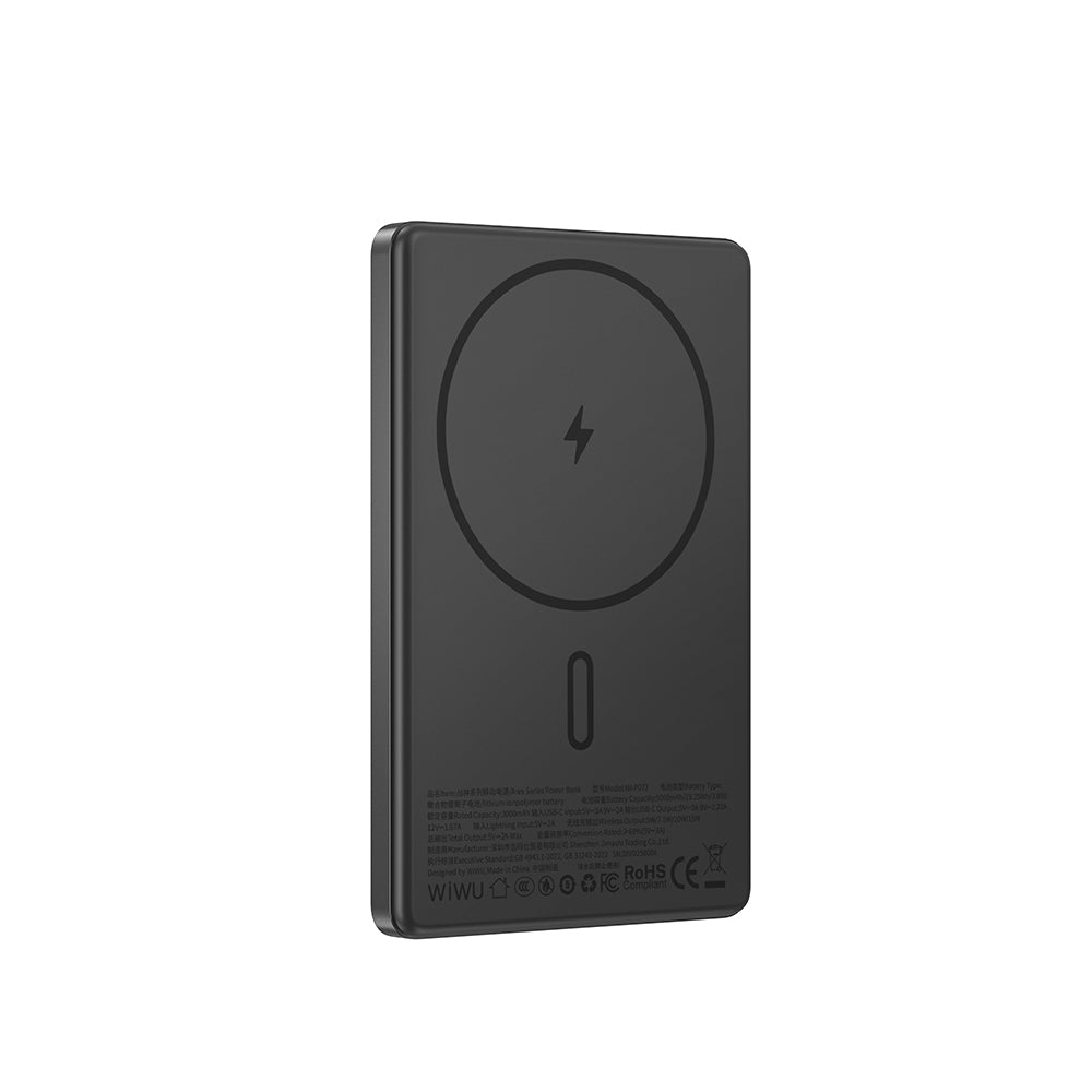 Wiwu Wi-P072 PD 20W M-safe Şarj Özellikli Ultra İnce Aramid Fiber Powerbank 15W 5000mAh