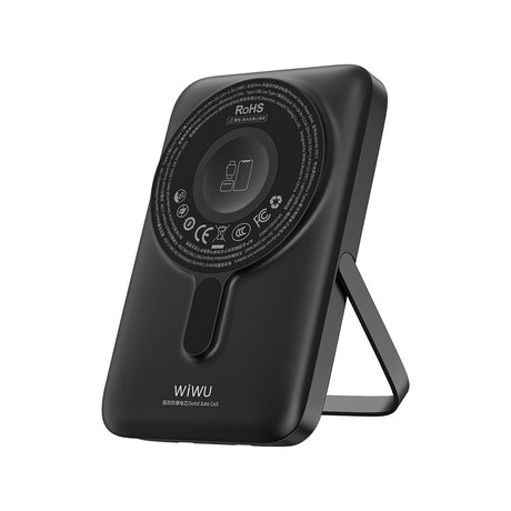 Wiwu Wi-P077 Pionner Serisi Taşınabilir Wireless Şarj ve PD 20W Hızlı Şarj Özellikli Standlı Powerbank 15W 10000mAh