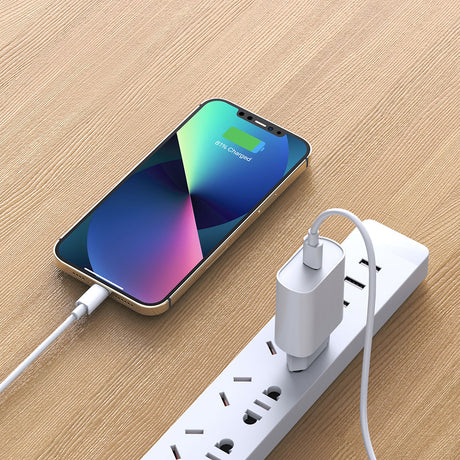 Wiwu Wi-U001 Quick 20W Tek Bağlantılı Şarj Başlığı Type-C to Lightning PD 20W Kablolu Şarj Seti