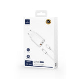 Wiwu Wi-U002 Quick Hızlı Şarj Başlığı Type-C to Lightning PD 20W Kablolu Şarj Seti