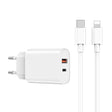 Wiwu Wi-U002 Quick Hızlı Şarj Başlığı Type-C to Lightning PD 20W Kablolu Şarj Seti