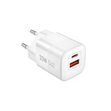 Wiwu Wi-U008 GaN Tech PD Hızlı Şarj Özellikli QC 3.0 Seyahat Şarj Başlığı 33W