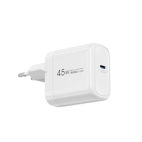 Wiwu Wi-U035 GaN Tech PD Hızlı Şarj Özellikli QC 3.0 Şarj Başlığı 45W