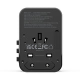 Wiwu Wi-UA006 Çoklu Universal TR/US/UK/AUS/EU Uyumlu Seyahat Şarj Adaptörü 45W
