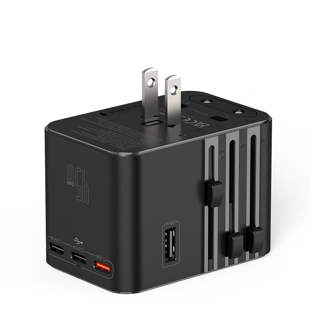 Wiwu Wi-UA006 Çoklu Universal TR/US/UK/AUS/EU Uyumlu Seyahat Şarj Adaptörü 45W
