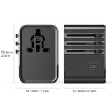 Wiwu Wi-UA006 Çoklu Universal TR/US/UK/AUS/EU Uyumlu Seyahat Şarj Adaptörü 45W