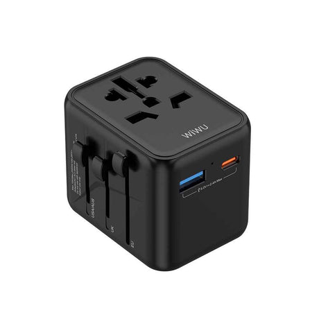 Wiwu Wi-UA012 Çoklu Universal TR/US/UK/AUS/EU Uyumlu Seyahat Şarj Adaptörü 12W