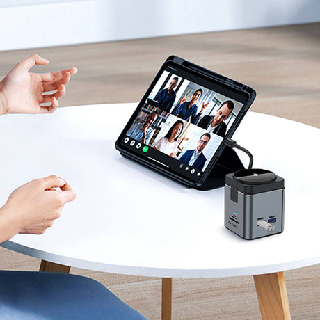 Wiwu Wi-W025 9in1 M-safe Şarj Özellikli Type-C Hub PD 100W USB 3.0 SD/TF HDMI RJ45