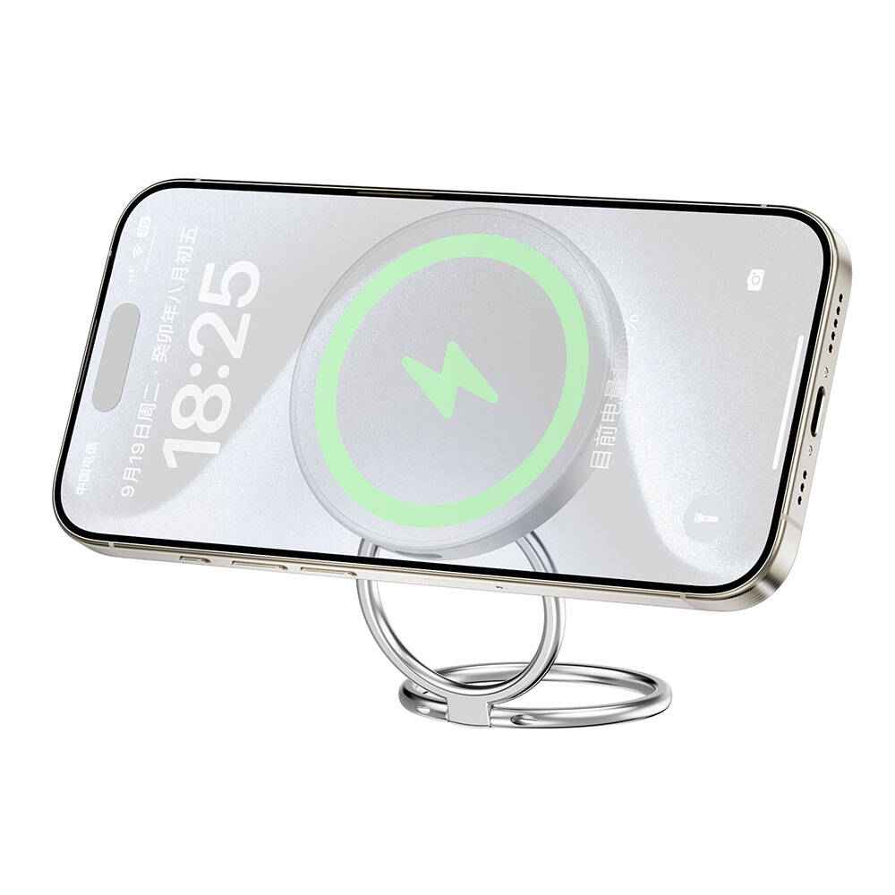 Wiwu Wi-W027 Standlı Hızlı ve M-safe Şarj Özellikli Kablosuz Şarj Aleti 15W