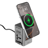 Wiwu Wi-W040 Telefon & Akıllı Saat & Kulaklık İçin GaN 65W 8in1 Şarj İstasyonu