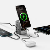 Wiwu Wi-W040 Telefon & Akıllı Saat & Kulaklık İçin GaN 65W 8in1 Şarj İstasyonu