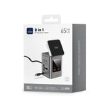 Wiwu Wi-W040 Telefon & Akıllı Saat & Kulaklık İçin GaN 65W 8in1 Şarj İstasyonu
