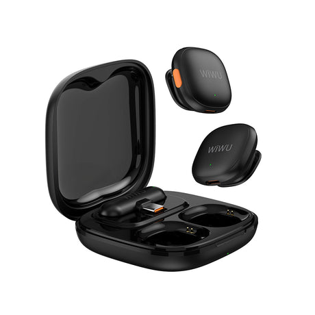 Wiwu Wi-WM006 2in1 Type-C Portlu Yapay Zeka Destekli ANC Özellikli Kablosuz Yaka Mikrofonu